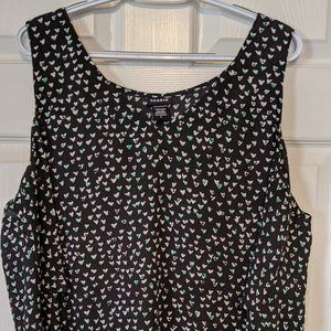 Torrid Layered Black Hearts Tank Sz. 2 / 2x